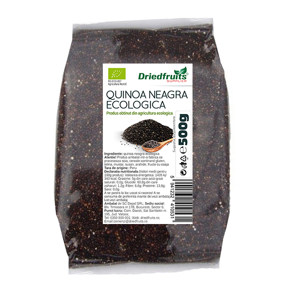 Quinoa neagra BIO Driedfruits – 500 g Dried Fruits Cereale & Leguminoase & Seminte